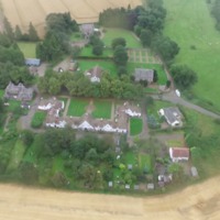 Aerial views of the modern village of Forteviot – sited next to a Neolithic ceremonial complex.